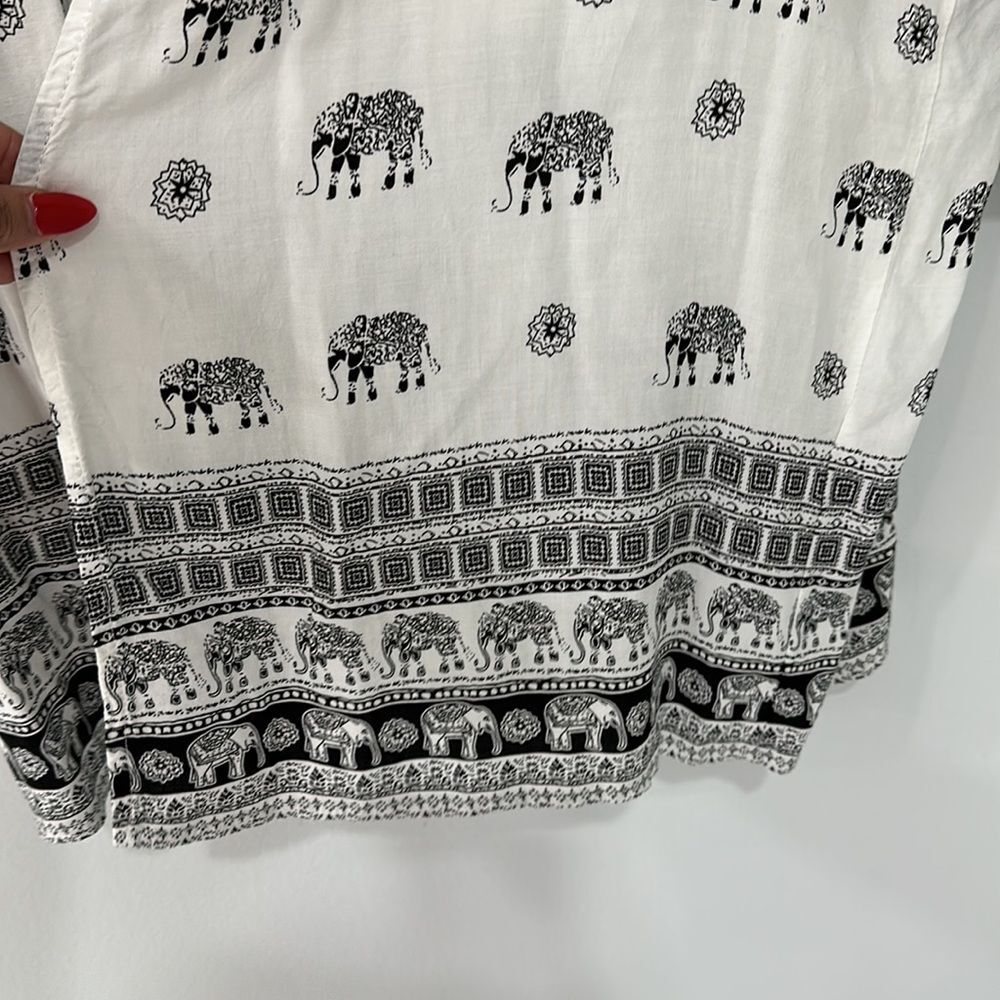 Women Top/Kimono/Cardigan/Cover Up  Elephant Print Sz XL - Picture 5 of 9
